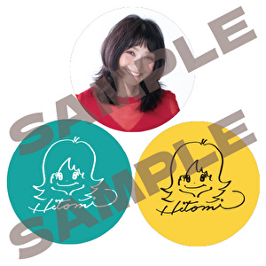 石川ひとみ缶バッジセット(グリーン・イエロー・フォト）