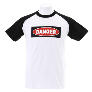 DANGER　Tシャツ | ホワイト×ブラック　