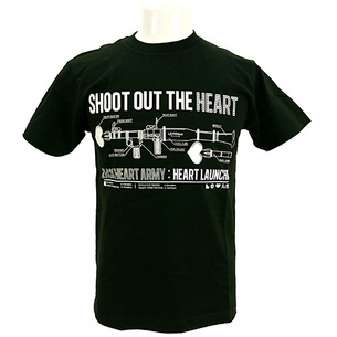 Tシャツ/SHOOT OUT　THE　HEART | ブラック