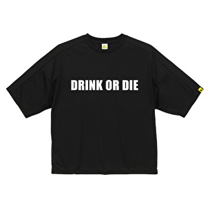 ビッグドライTシャツ/DRINK OR DIE | ブラック